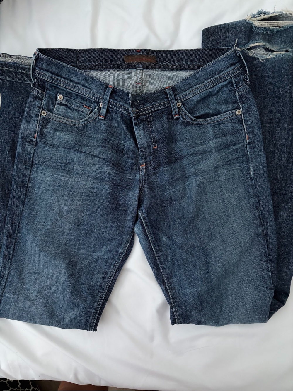 Vintage Women's Boot Cut Jeans - Dark Blue Wash